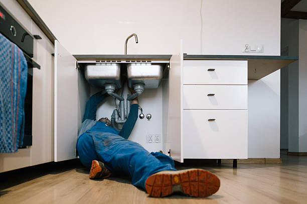 Professional Drain Cleaning technician working in Thornfield, MO